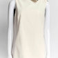 Lanvin Cream Sleeveless Top with Bow Detail 40
