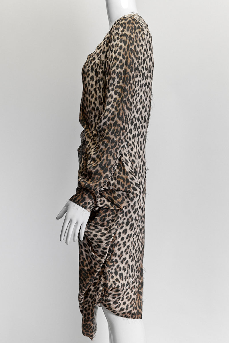 Lanvin Leopard Print Dress IT 40