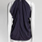 Lanvin Navy Knotted Neck Blouse 42