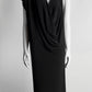 Lanvin black sleeveless dress 36
