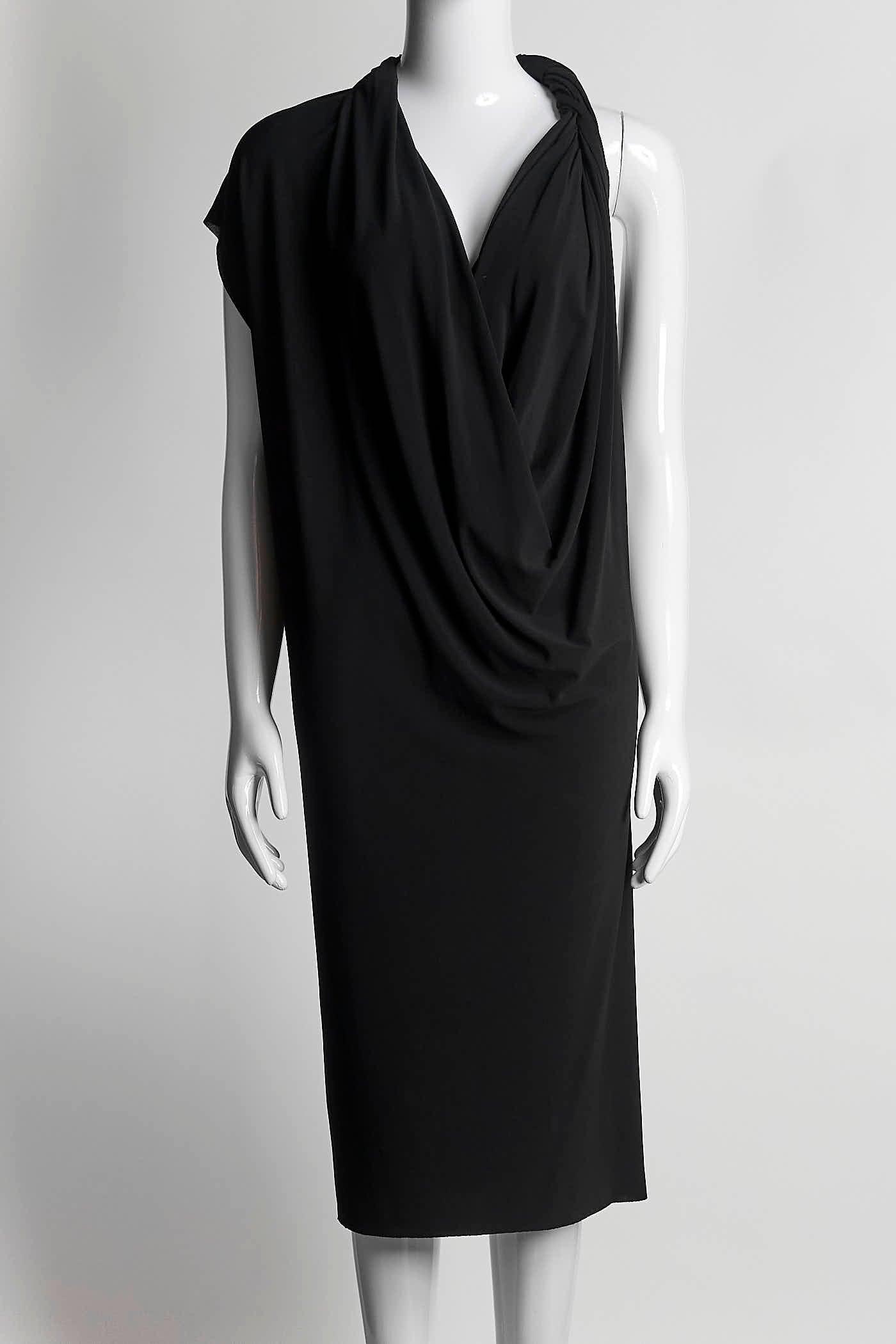 Lanvin black sleeveless dress 36