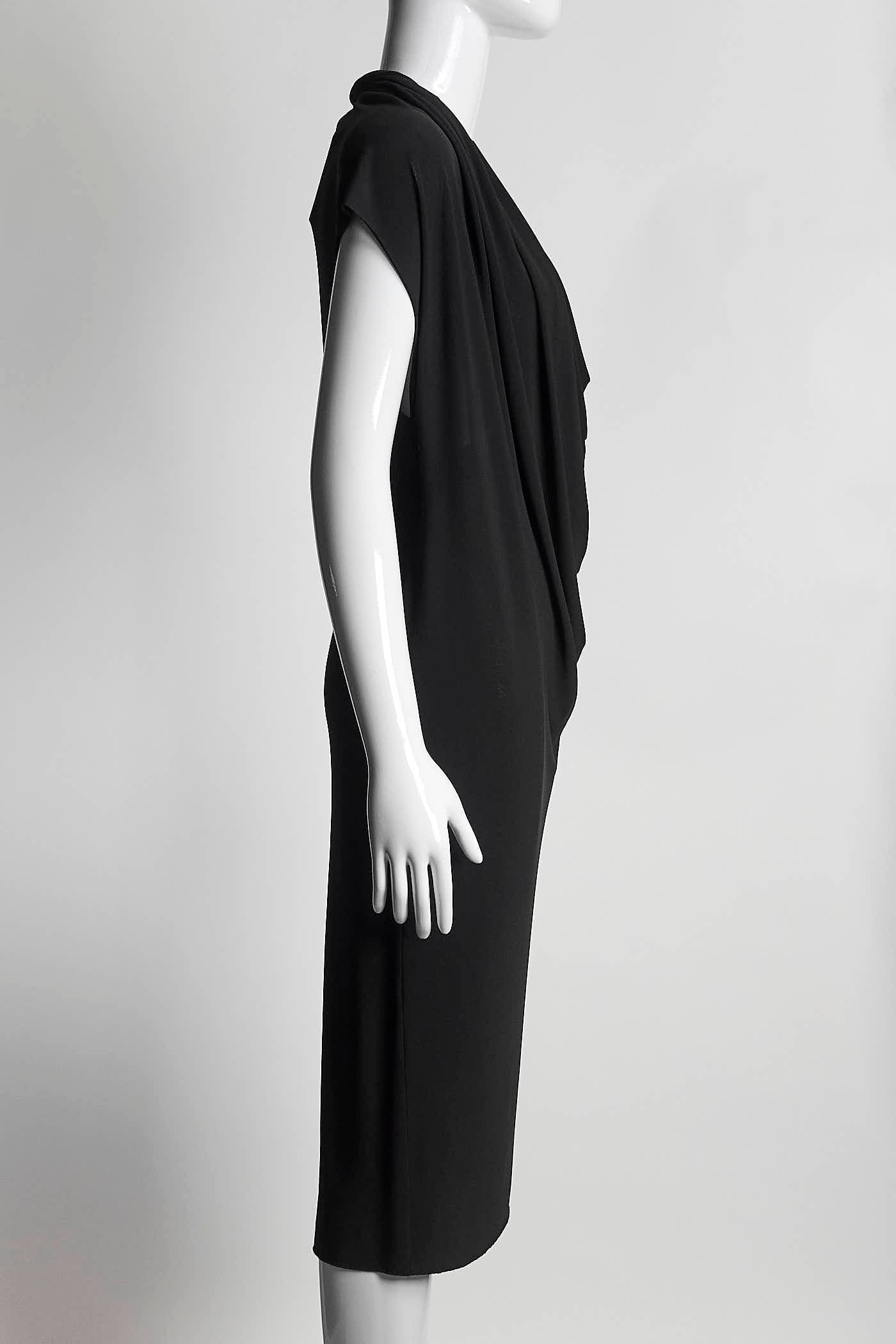 Lanvin black sleeveless dress 36