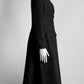 Lela Rose Black Metallic Tweed Coat 6