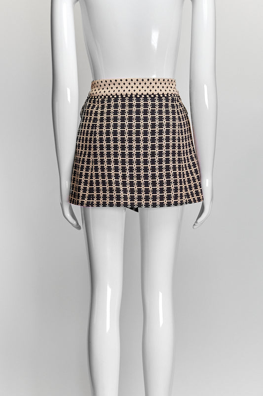 Louis Vuitton Beige Mini Silk Skirt