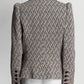 Louis Vuitton Beige/Navy Multicolor Wool Blazer with Logo Lining 38