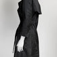 Louis Vuitton Black Metallic Monogram Printed Trench Coat 36