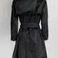Louis Vuitton Black Metallic Monogram Printed Trench Coat 36