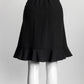 Louis Vuitton Black Silk Ruffle Skirt 38