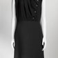 Louis Vuitton Black Sleeveless Button Detail Dress 38