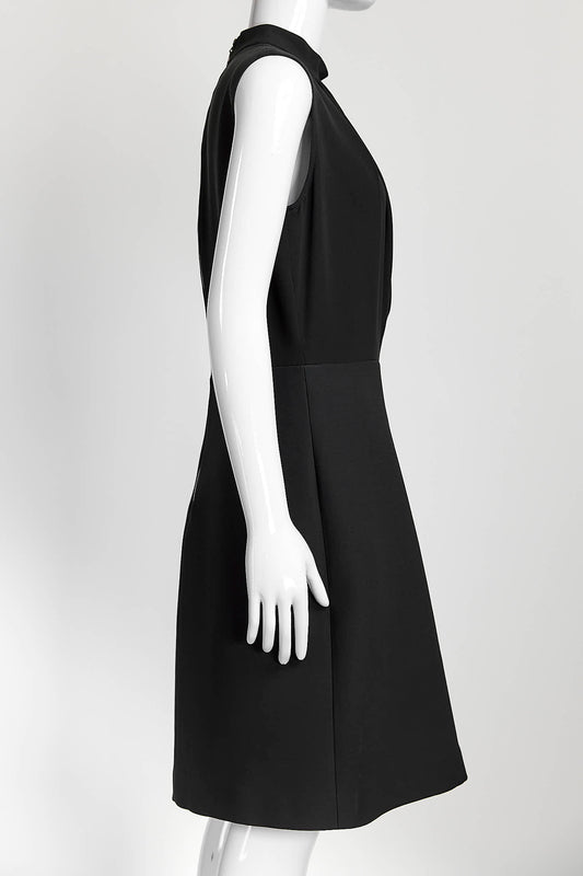 Louis Vuitton Black Sleeveless Button Detail Dress 38