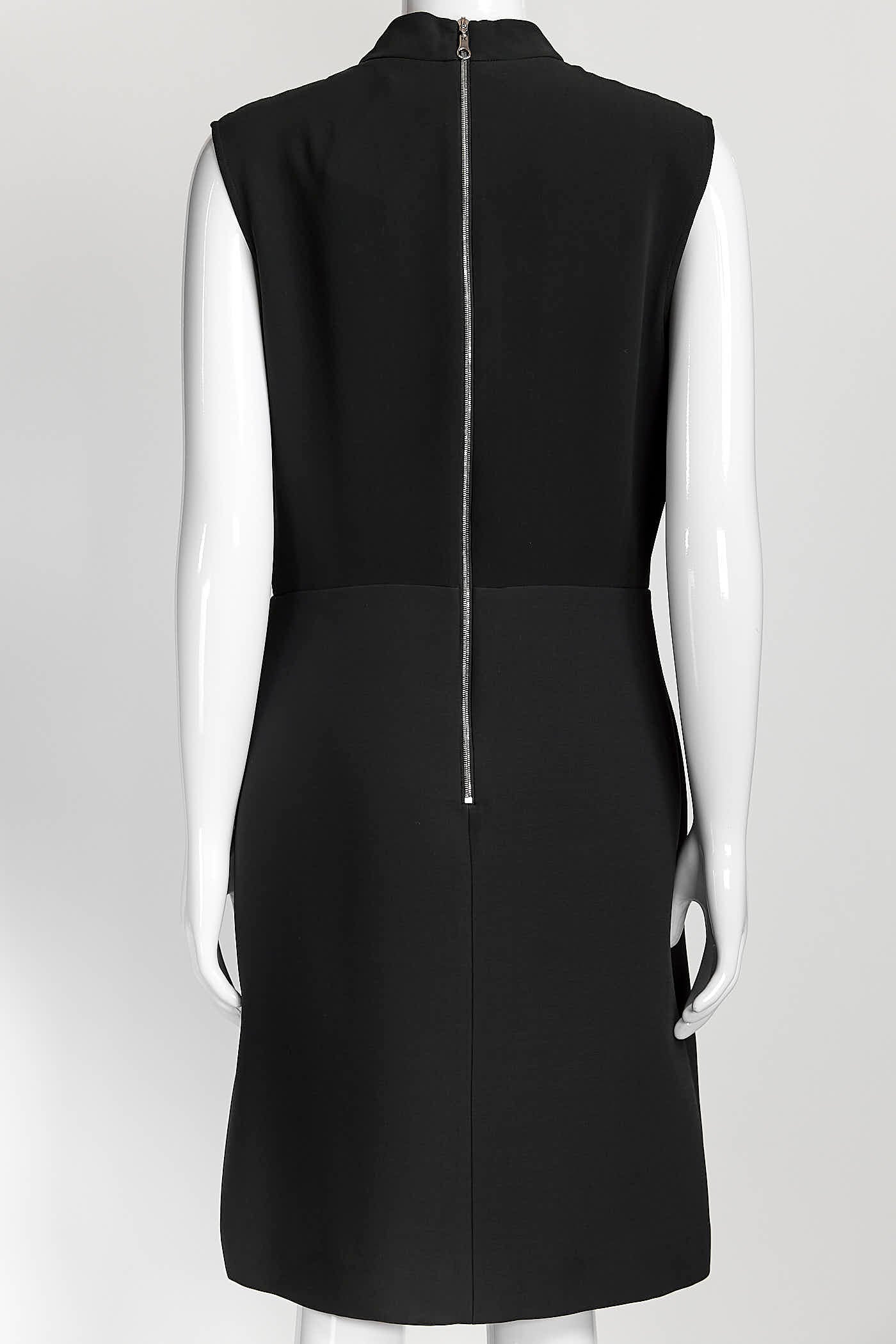 Louis Vuitton Black Sleeveless Button Detail Dress 38