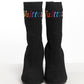 Louis Vuitton Black Sock Booties w/Multicolor Embroidered Logo 37.5