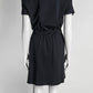 Louis Vuitton Navy Silk Printed Dress 36