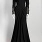 Lucian Matis Black Evening Gown Beaded Detail 4