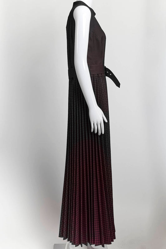 MARY KATRANTZOU
Julia Belted Pleated Houndstooth Twill Midi Dress 14