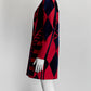 MCM Navy/Red Patterned Dress M