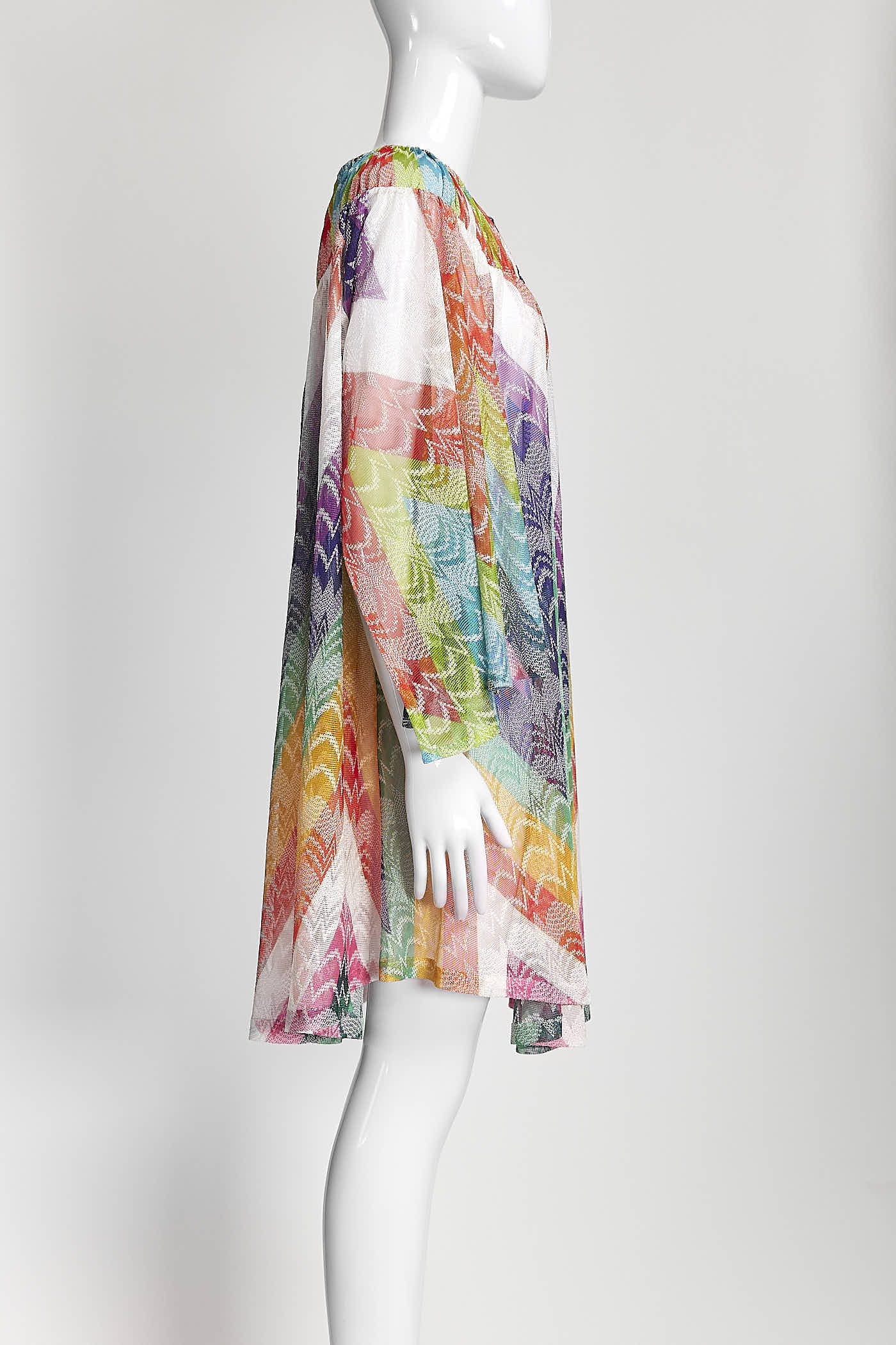 MISSONI Off-The-Shoulder Gathered Crochet-Knit Mini Dress 46