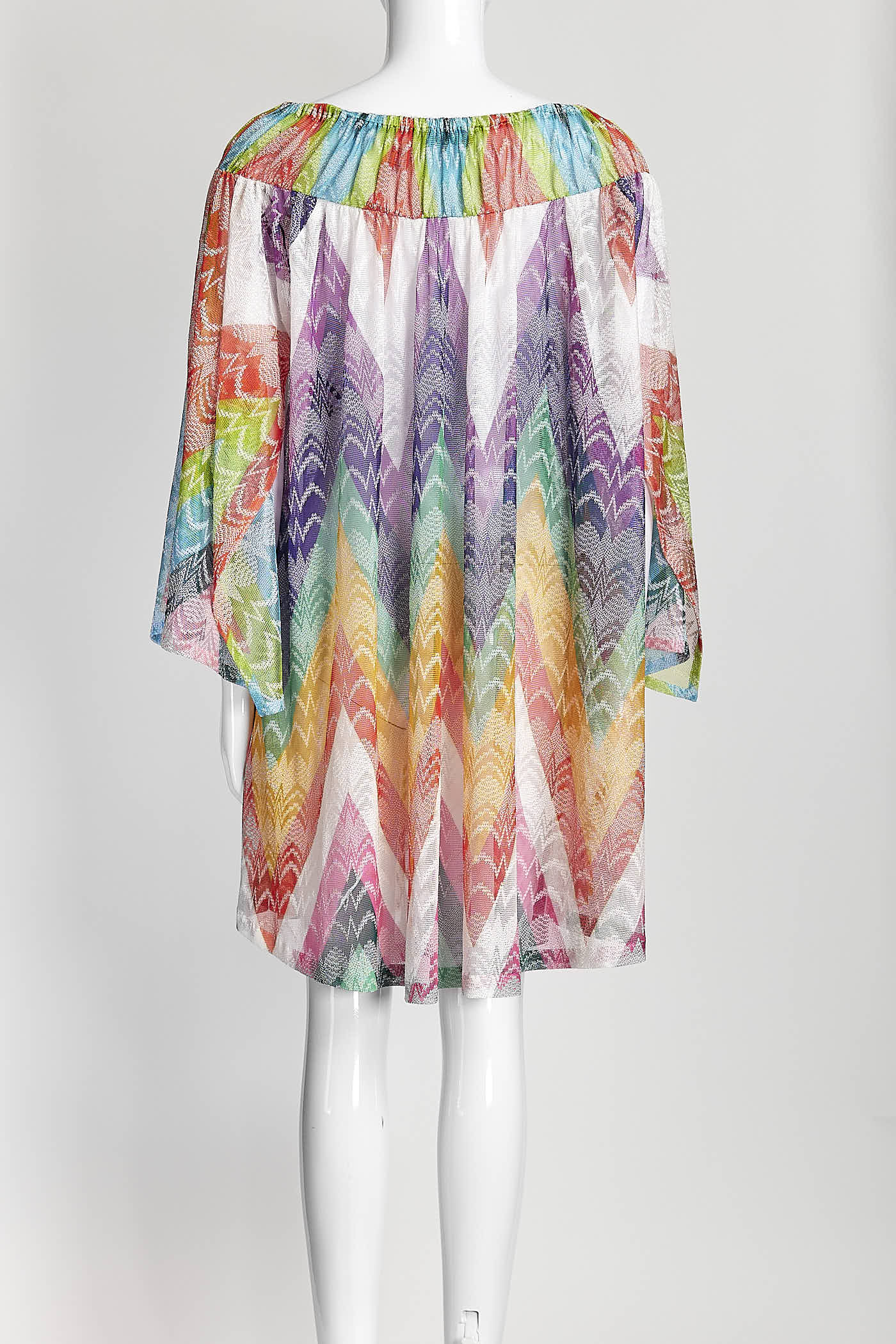 MISSONI Off-The-Shoulder Gathered Crochet-Knit Mini Dress 46