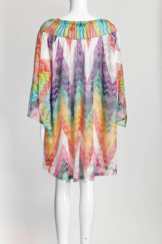 MISSONI Off-The-Shoulder Gathered Crochet-Knit Mini Dress 46