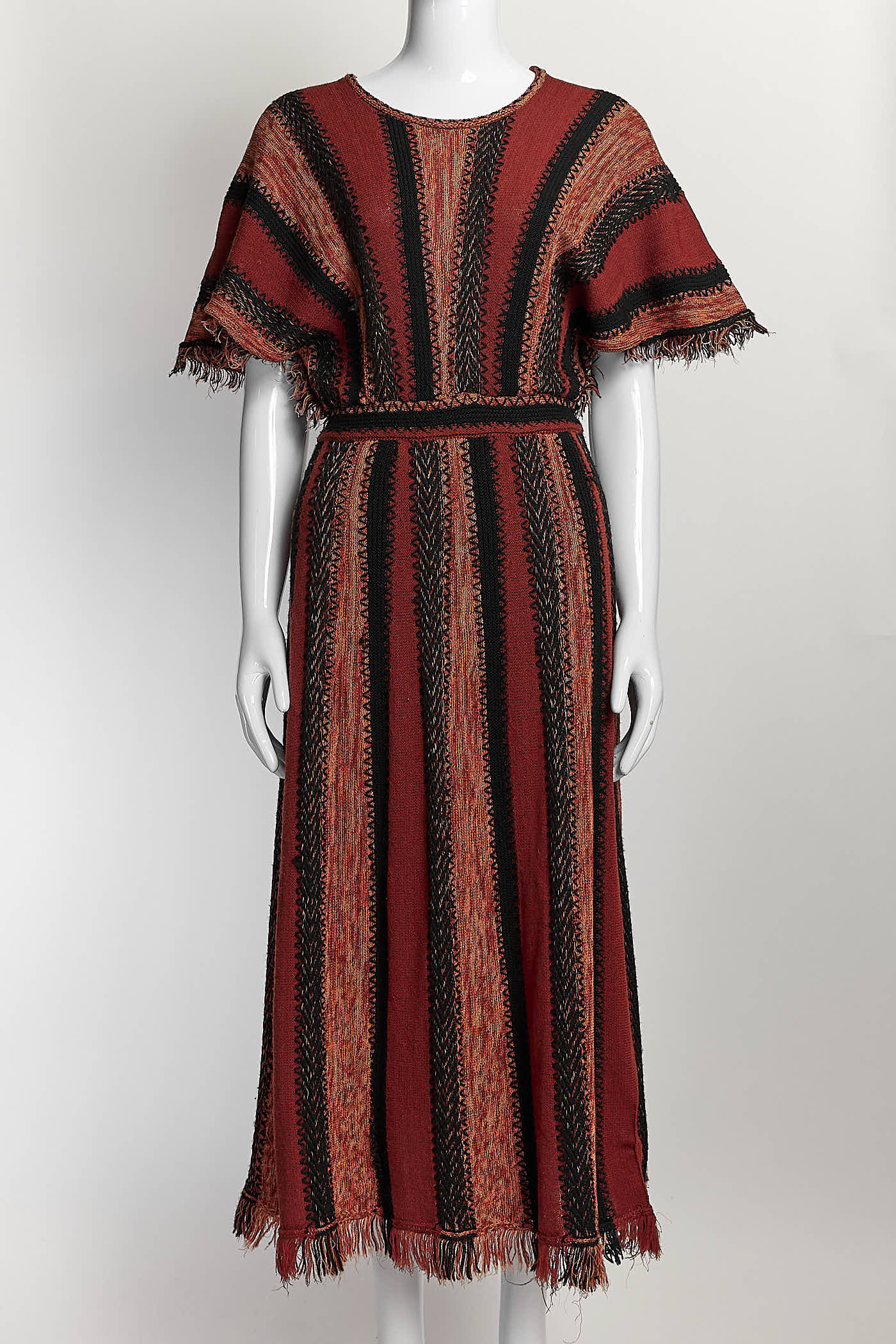 M Missoni Orange/Black Dress 38