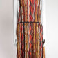 M Missoni Orange Striped Kint Sleeveless Dress 44