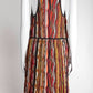 M Missoni Orange Striped Kint Sleeveless Dress 44