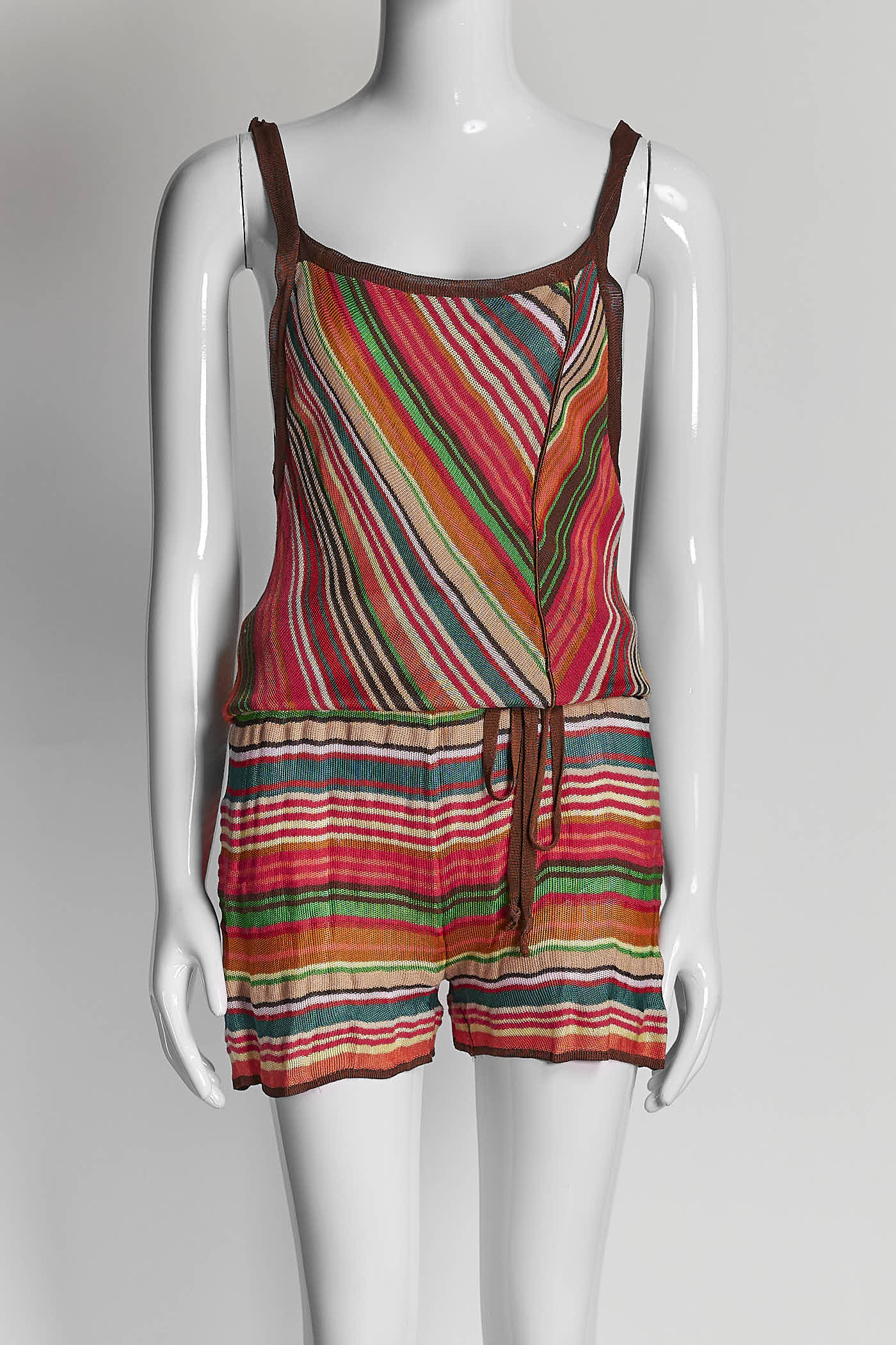 M Missoni Striped Scoop Neck Romper 48