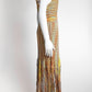 M Missoni Yellow Multicolor Crochet-knit Fringed Dress 42