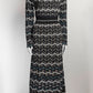 M Missoni Zig Zag Pattern Knit Midi Dress 44