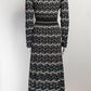 M Missoni Zig Zag Pattern Knit Midi Dress 44