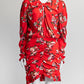 Magda Butrym Barletta Red Floral-Print Dress 38