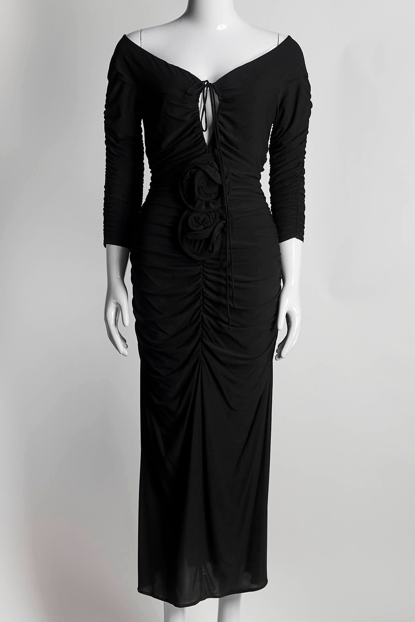 Magda Butrym Black Ruffled Dress