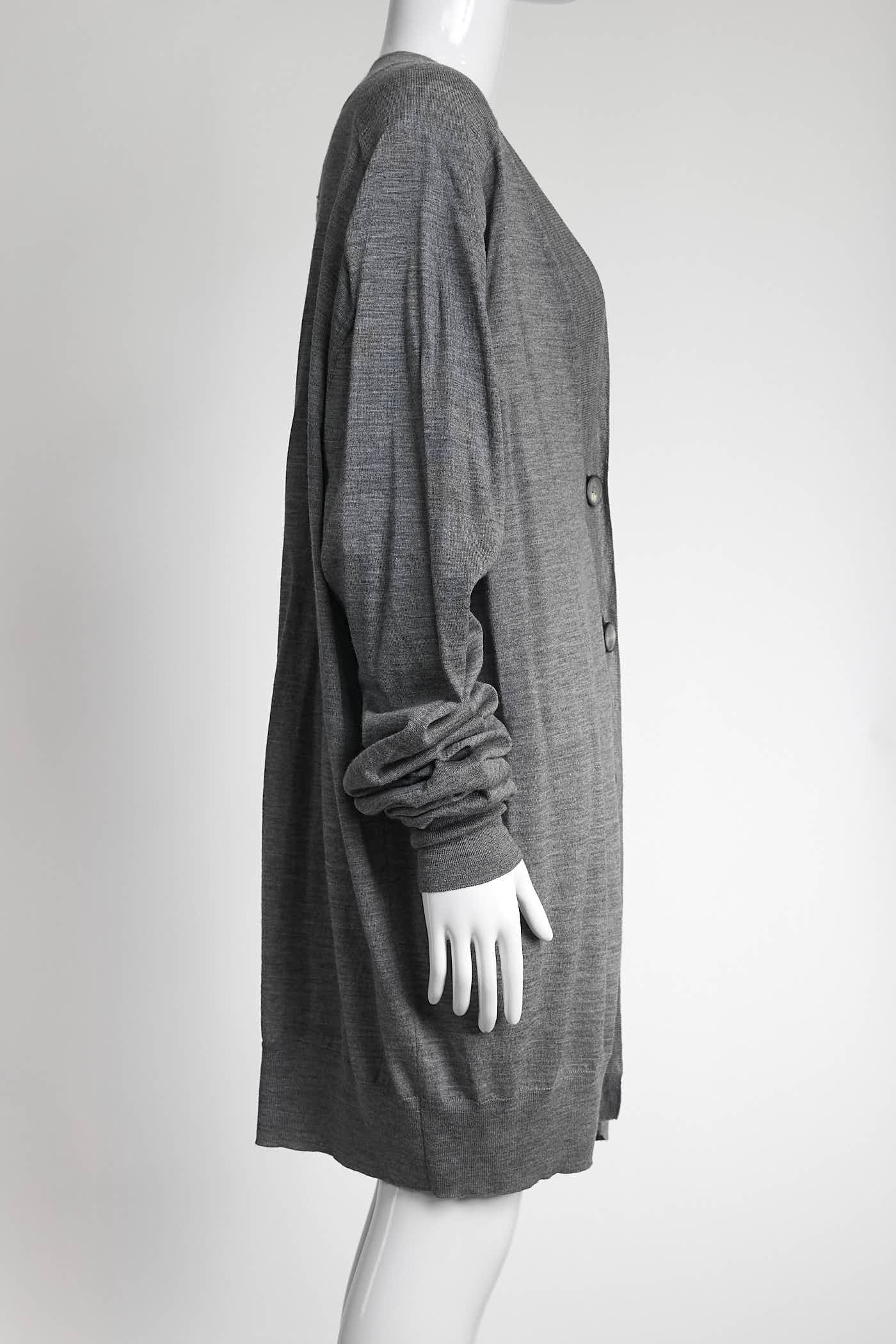 Maison Margiela Grey Wool Cardigan S