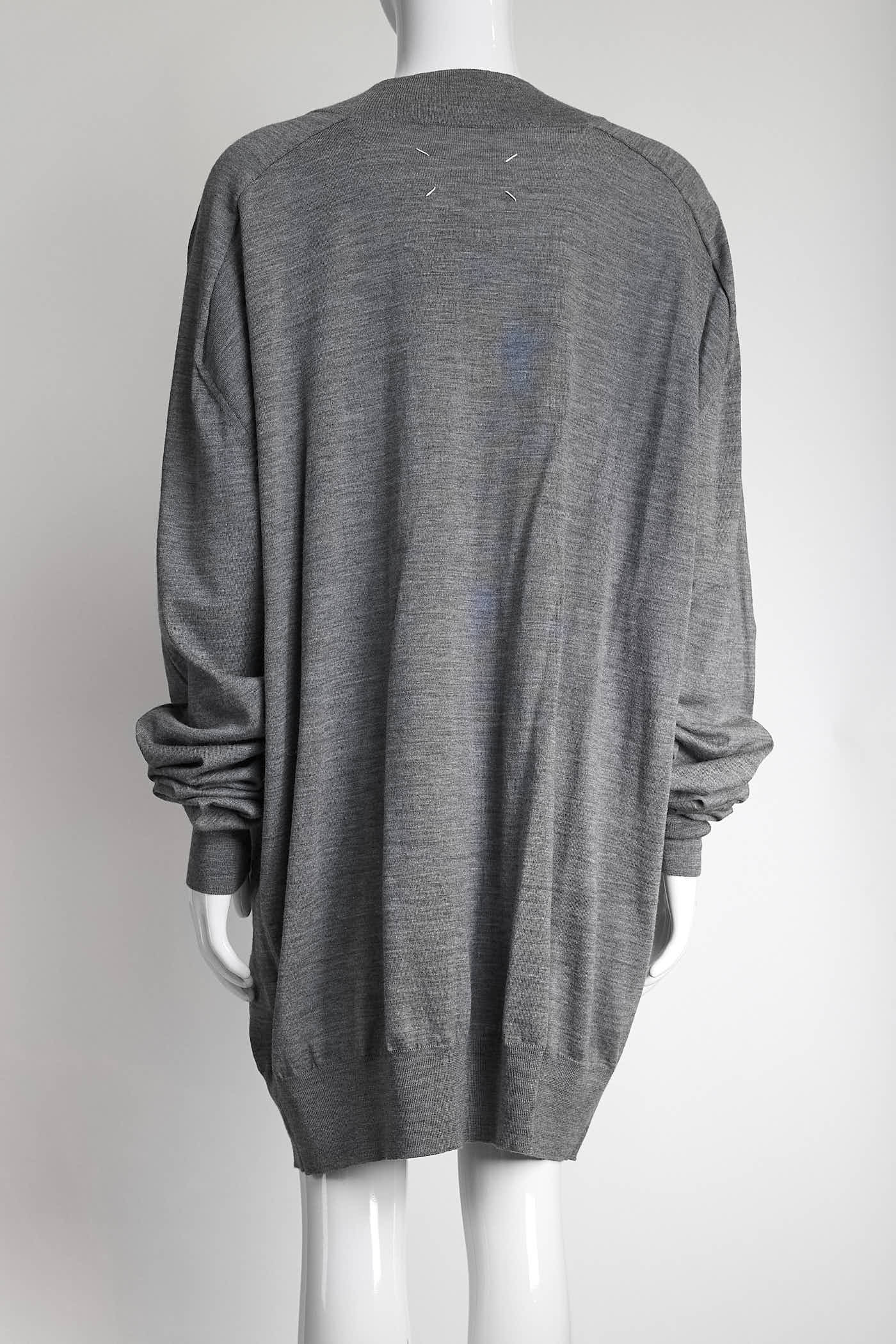 Maison Margiela Grey Wool Cardigan S