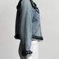 Marc Jacobs Shrunken Denim Pom Pom Jacket M