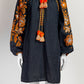 March 11 Navy Orange Embroidered  Dress XS
