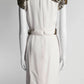 Marchesa Cream Silk Dress with Gold Sequin Detail 2