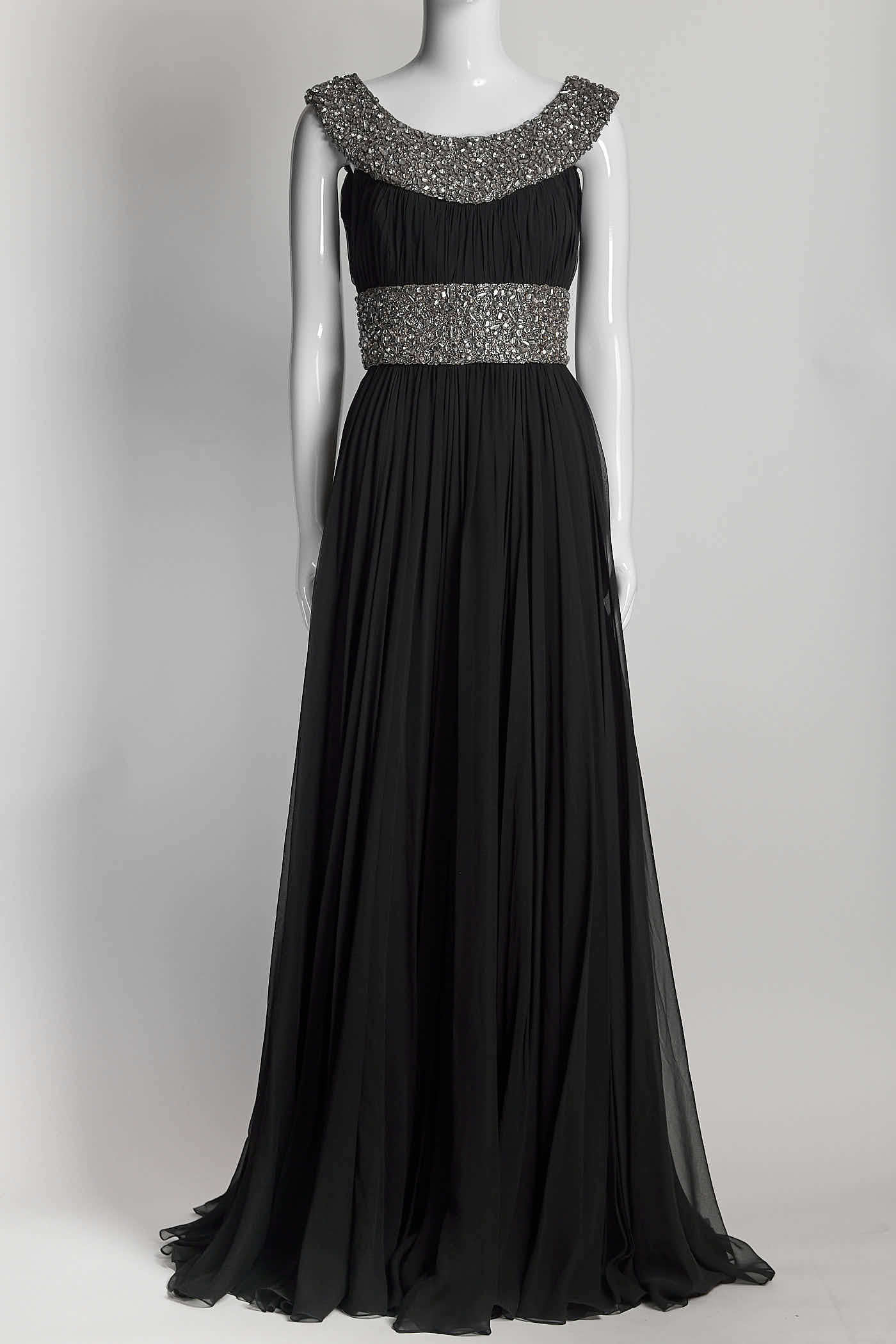 Marchesa Jewelled Silk Gown 8
