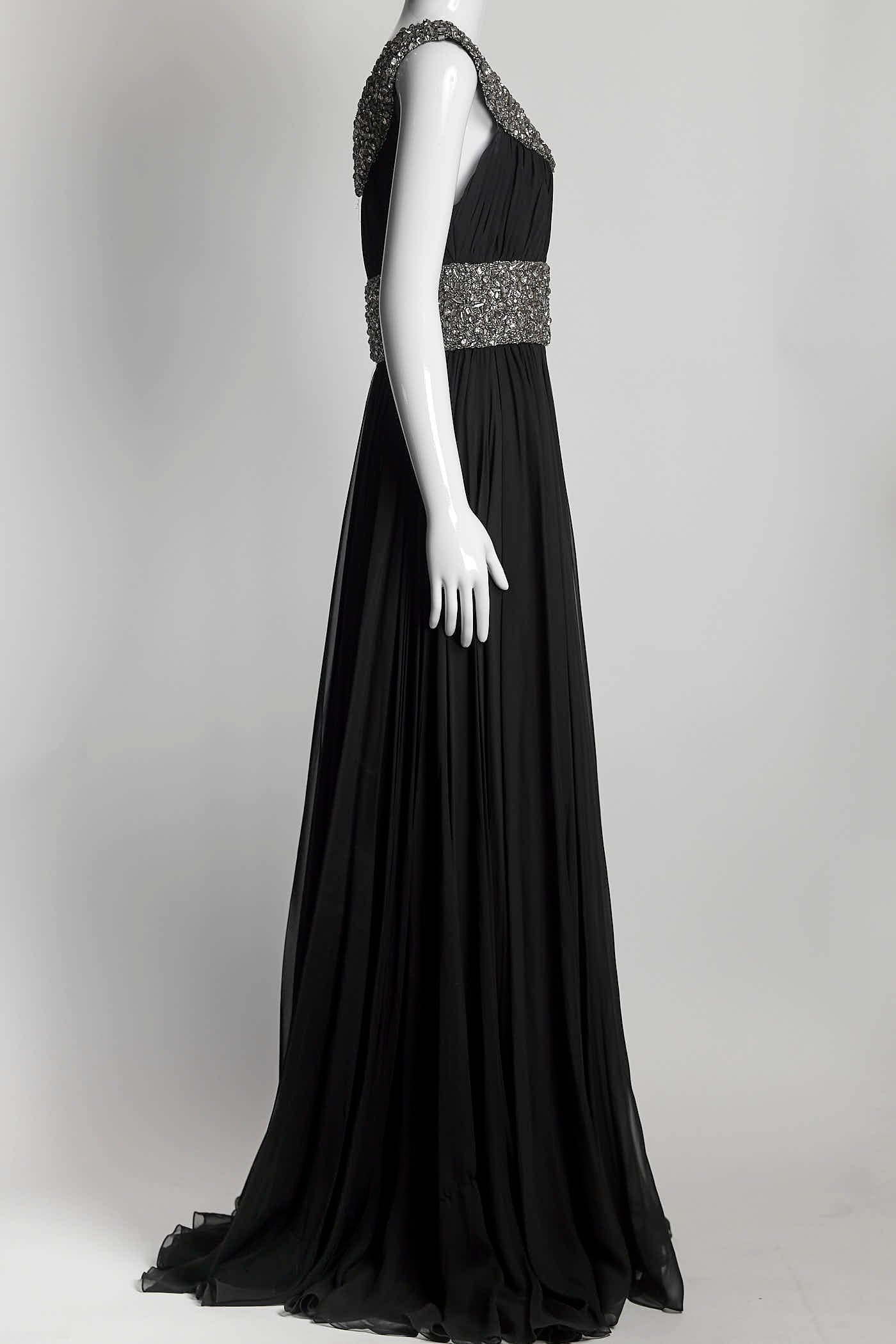 Marchesa Jewelled Silk Gown 8