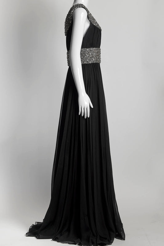 Marchesa Jewelled Silk Gown 8