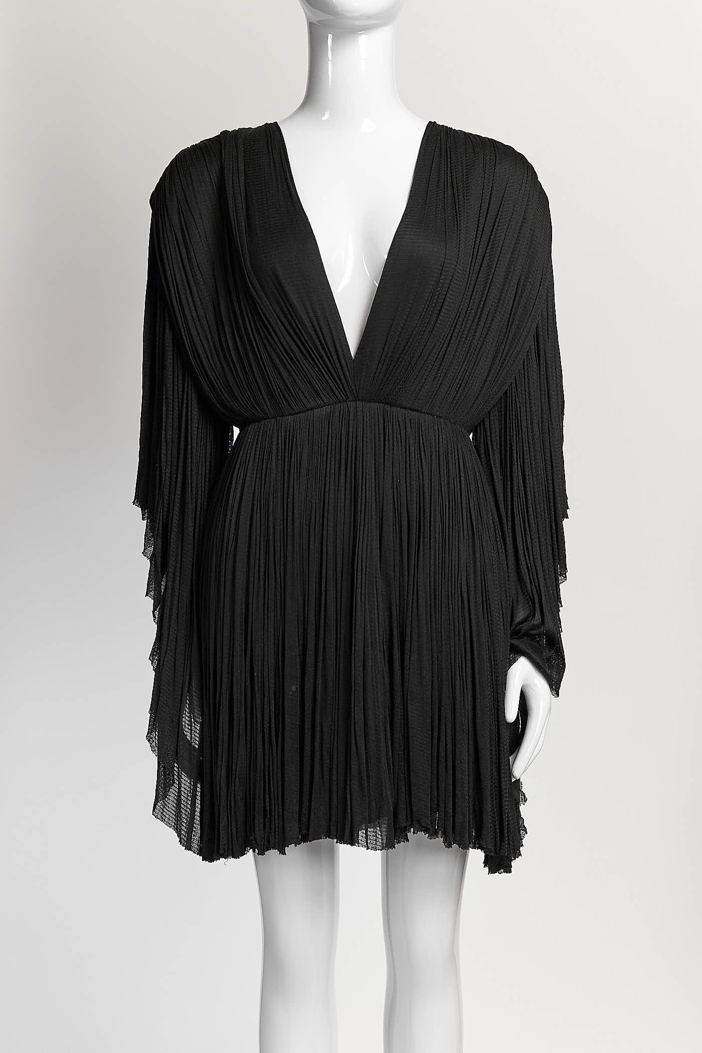 Maria Lucia Hohan Black Pleated Dress FR38
