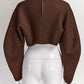 Marni Brown Crop Knit Sweater IT 38