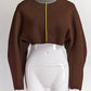 Marni Brown Crop Knit Sweater IT 38