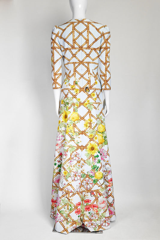 Mary Katrantzou Chantal Lattice Gown US 4