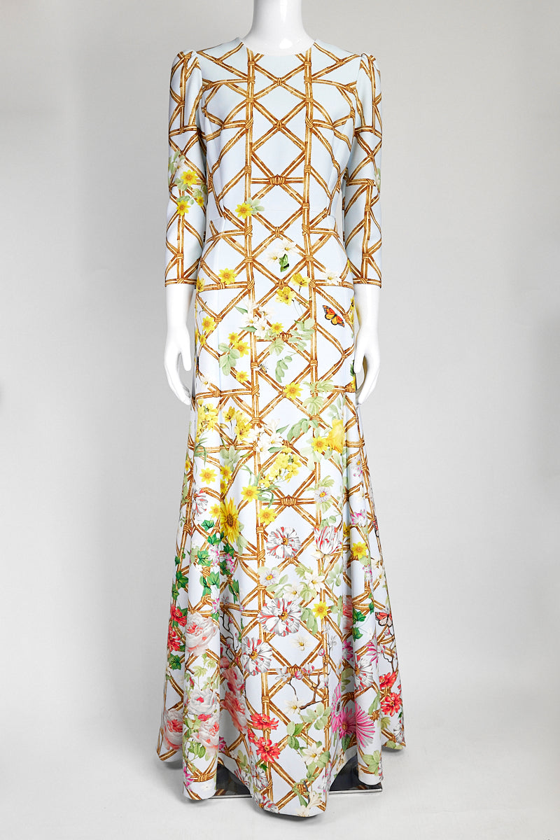 Mary Katrantzou Chantal Lattice Gown US 4