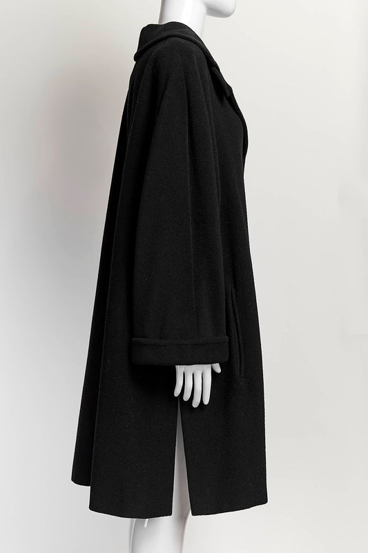 Max Mara Black Pea Coat IT 50