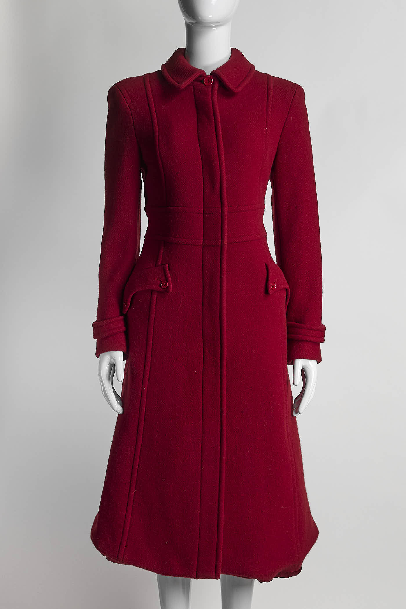 MaxMara Red Wool Coat 42