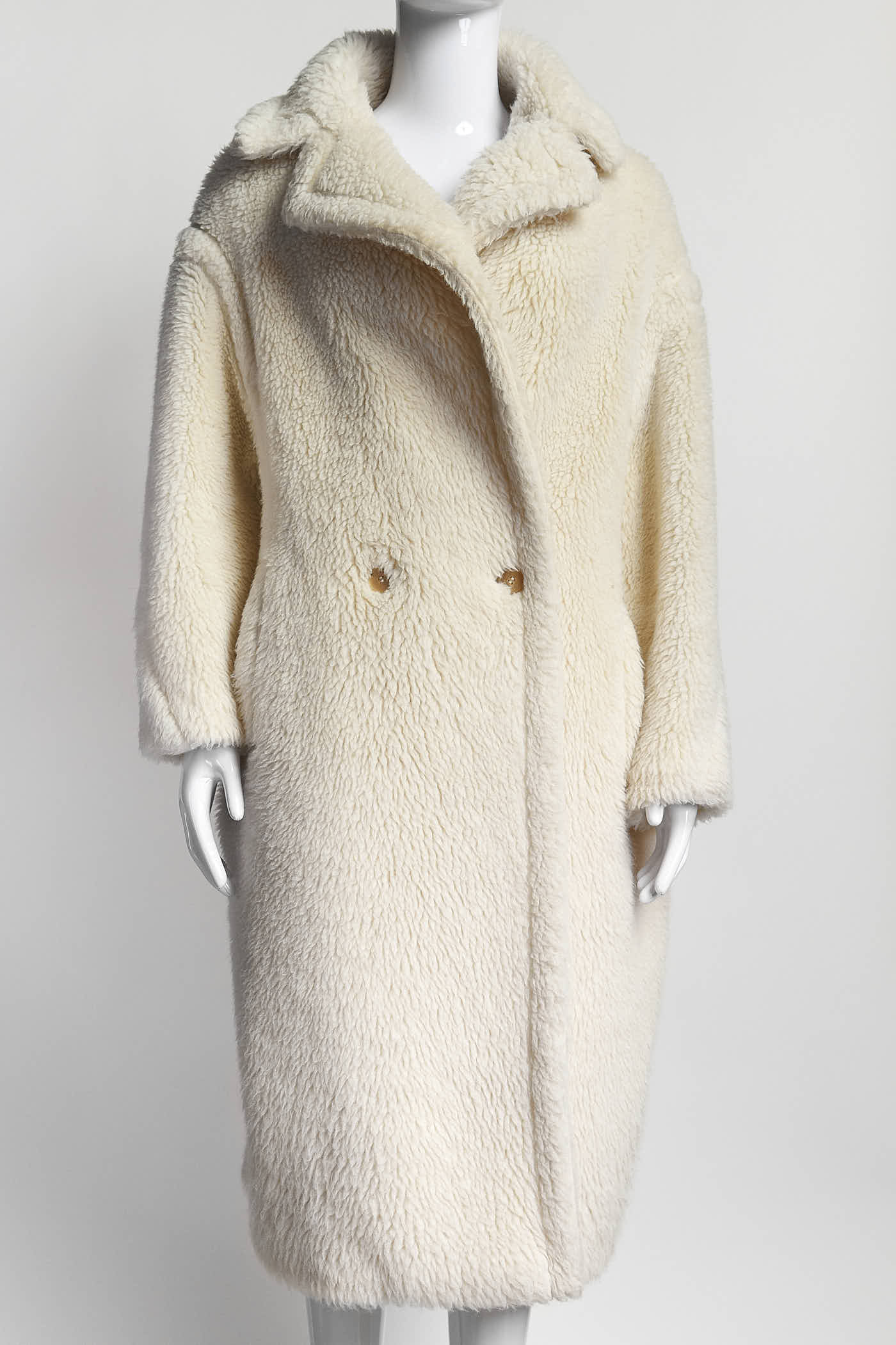 MaxMara White Teddy Coat S