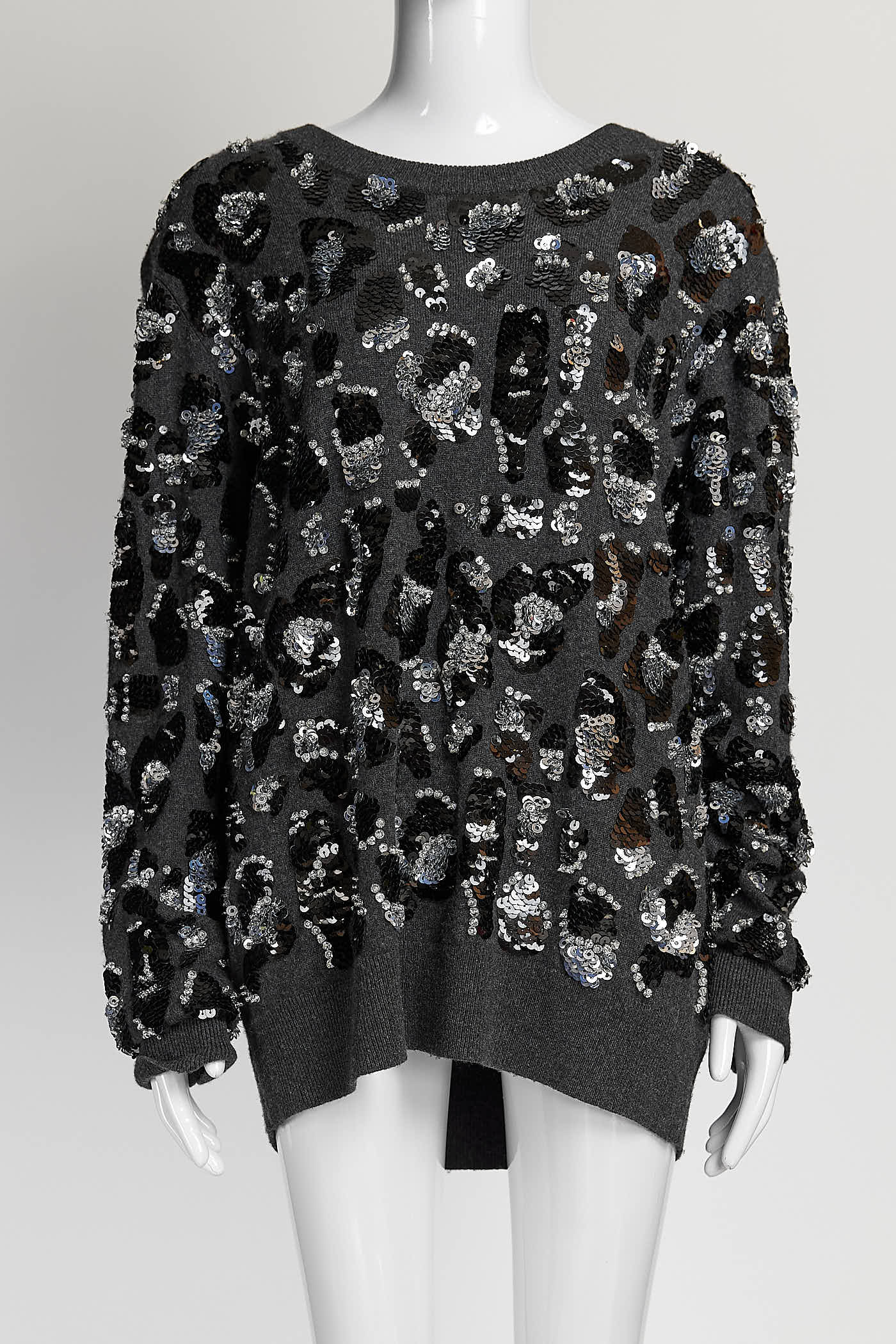 Michael Kors Leopard Cashmere Sequin Sweater XL