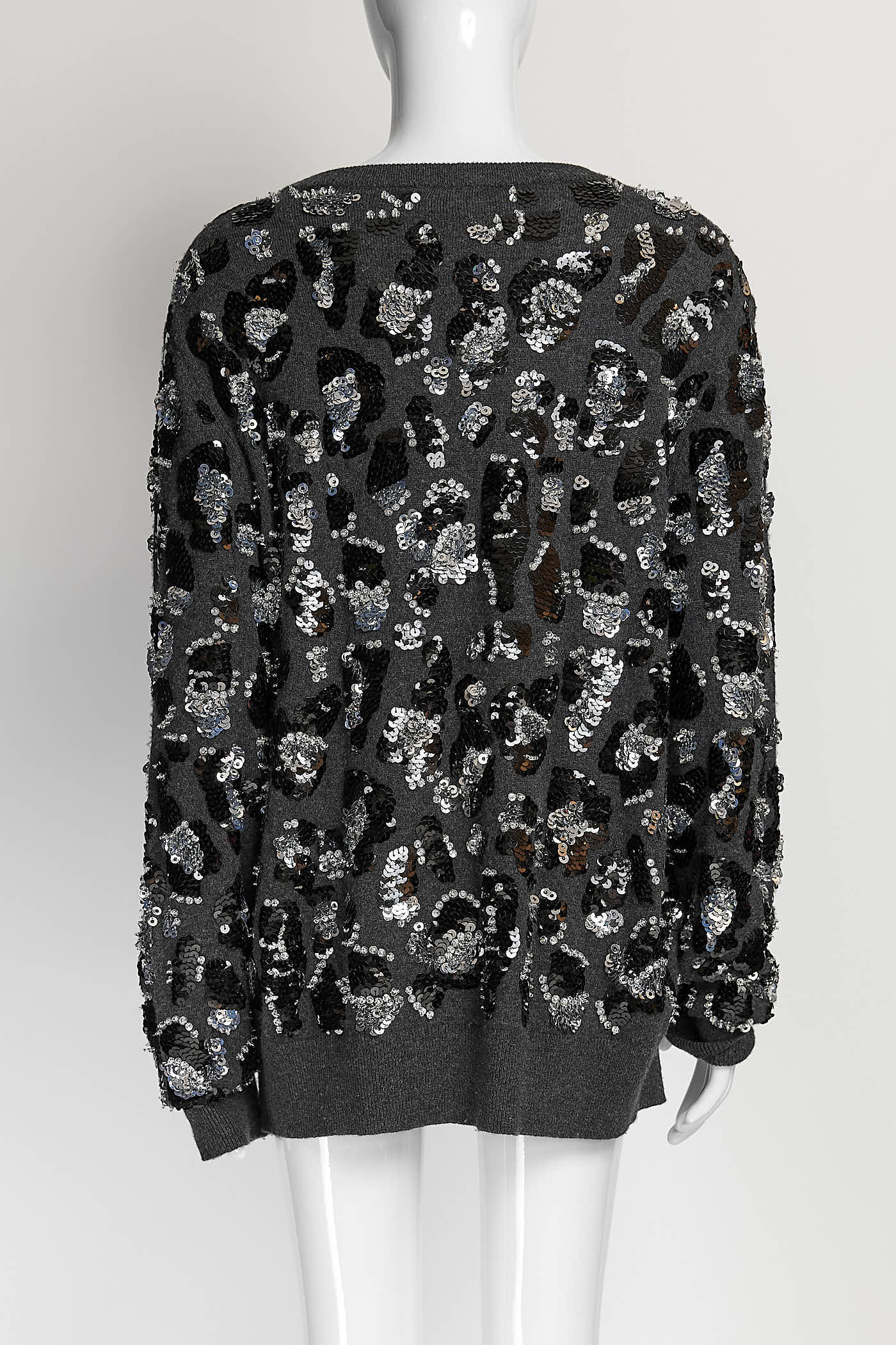 Michael Kors Leopard Cashmere Sequin Sweater XL